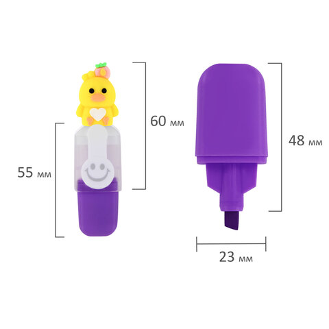 Набор текстовыделителей с топперами 6 ЦВЕТОВ НЕОН, «НЕЖНЫЕ ЦЫПЛЯТА», линия 1-4 мм, FUNSTER (ФАНСТЕР)