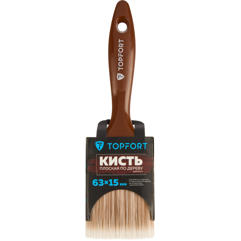 Кисть плоская по дереву TOPFORT Optimum 63×15
