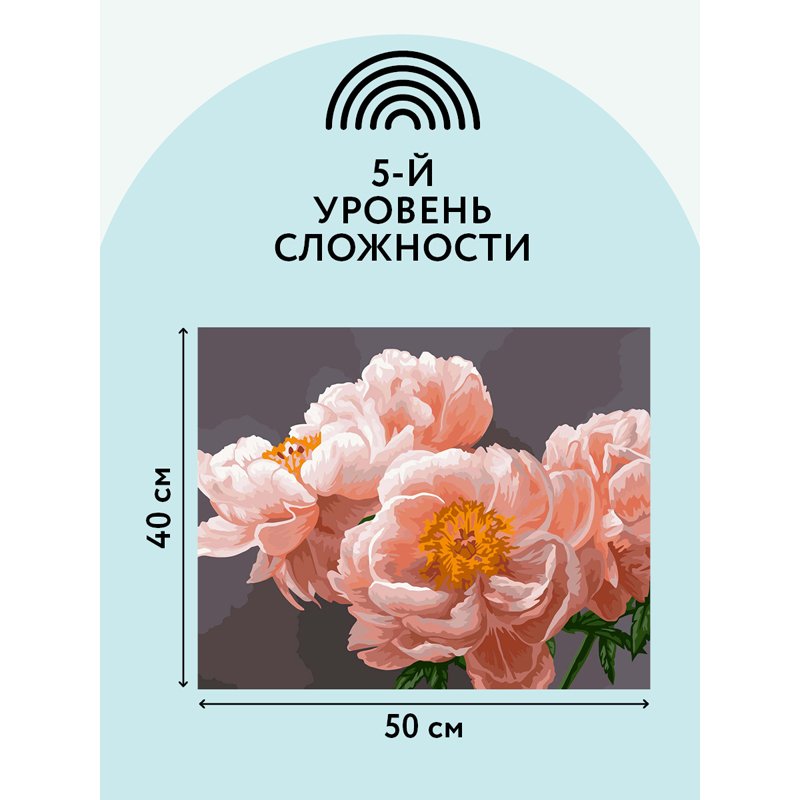 Картина по номерам на холсте ТРИ СОВЫ «Нежность», 40×50, с акриловыми красками и кистями