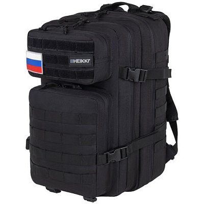 Рюкзак HEIKKI STRATEGY (ХЕЙКИ) тактический, 2 отделения, система Молле, черный, 46×30х20 см