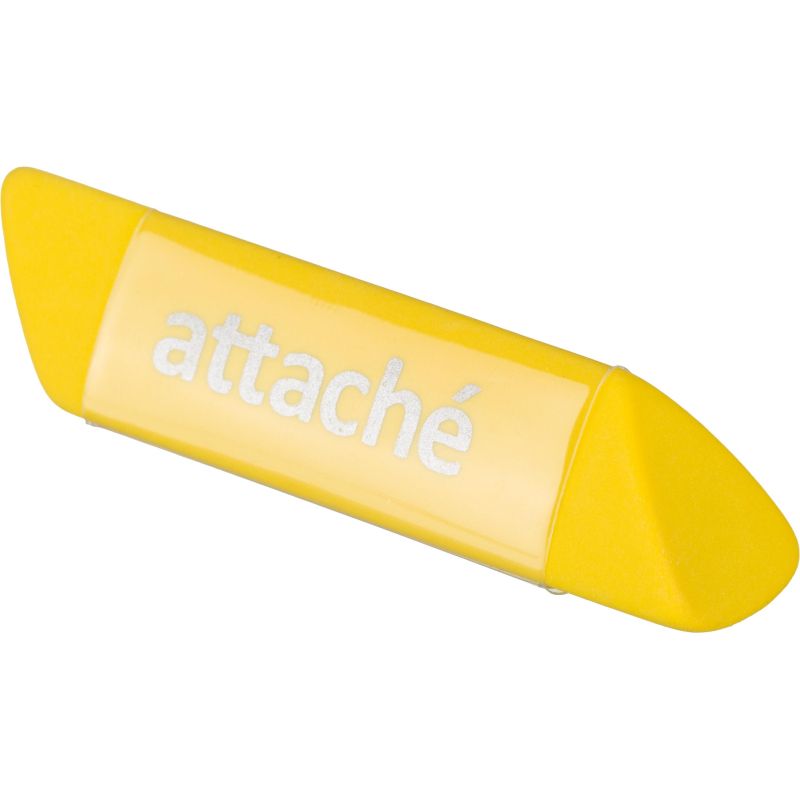 Ластик Attache трехгранный, 60×14x14 мм, термопласт. каучук, желтый