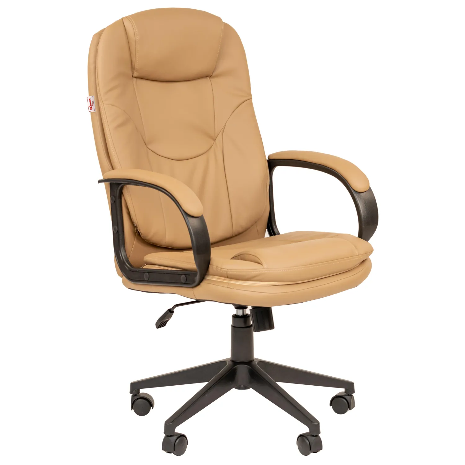 превью Кресло для руководителя Комус Мебель (Easy Chair) 695 бежевое (экокожа, пластик)