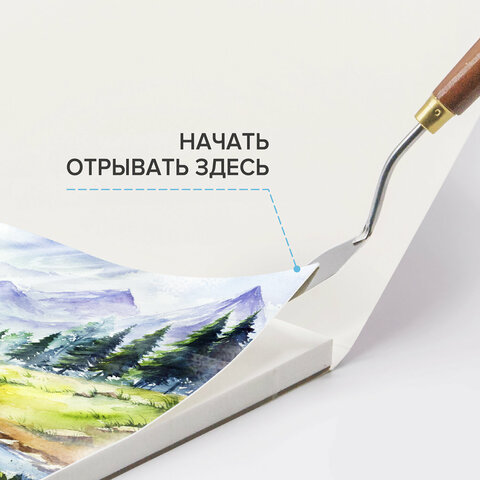 Папка для акварели/планшет, 300 г/м2, 270×390 мм, склейка, среднее зерно, 20 л., BRAUBERG ART PREMIERE