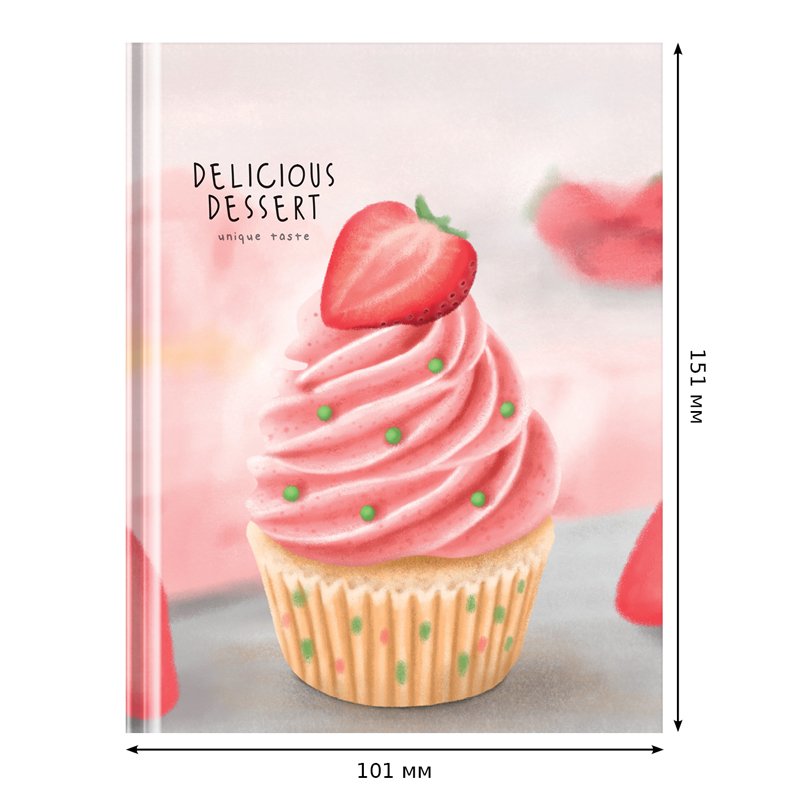 Бизнес-блокнот А6, 64л., евроформат BG «Summer dessert», матовая ламинация