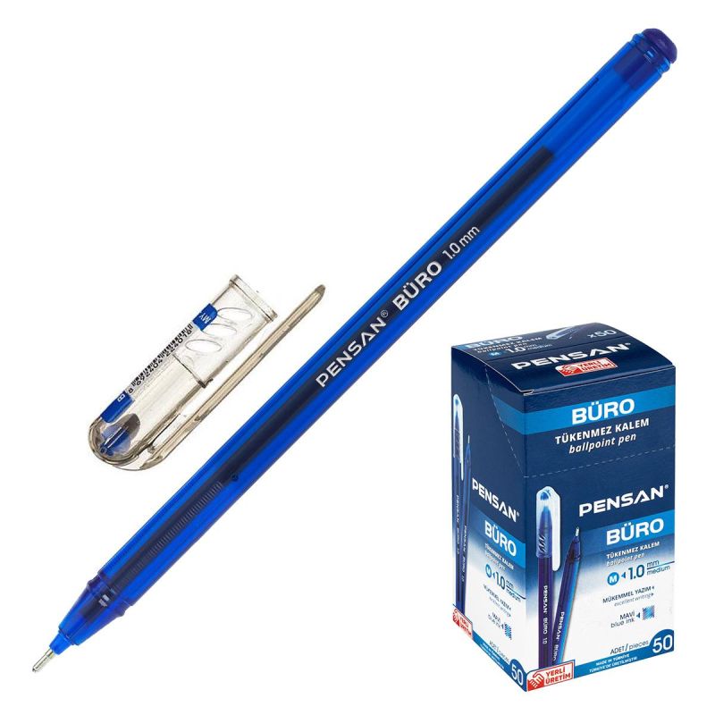Ручка шариковая неавтоматическая Pensan Buro, масл, синий 2270/50c
