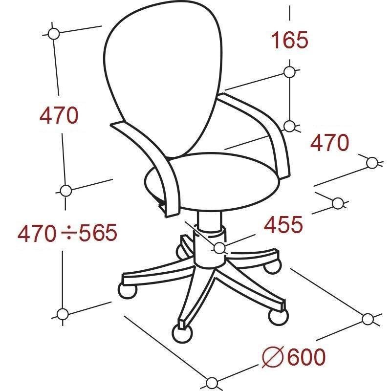 Кресло офисное Easy Chair 304 черное/синее (ткань/сетка/металл)