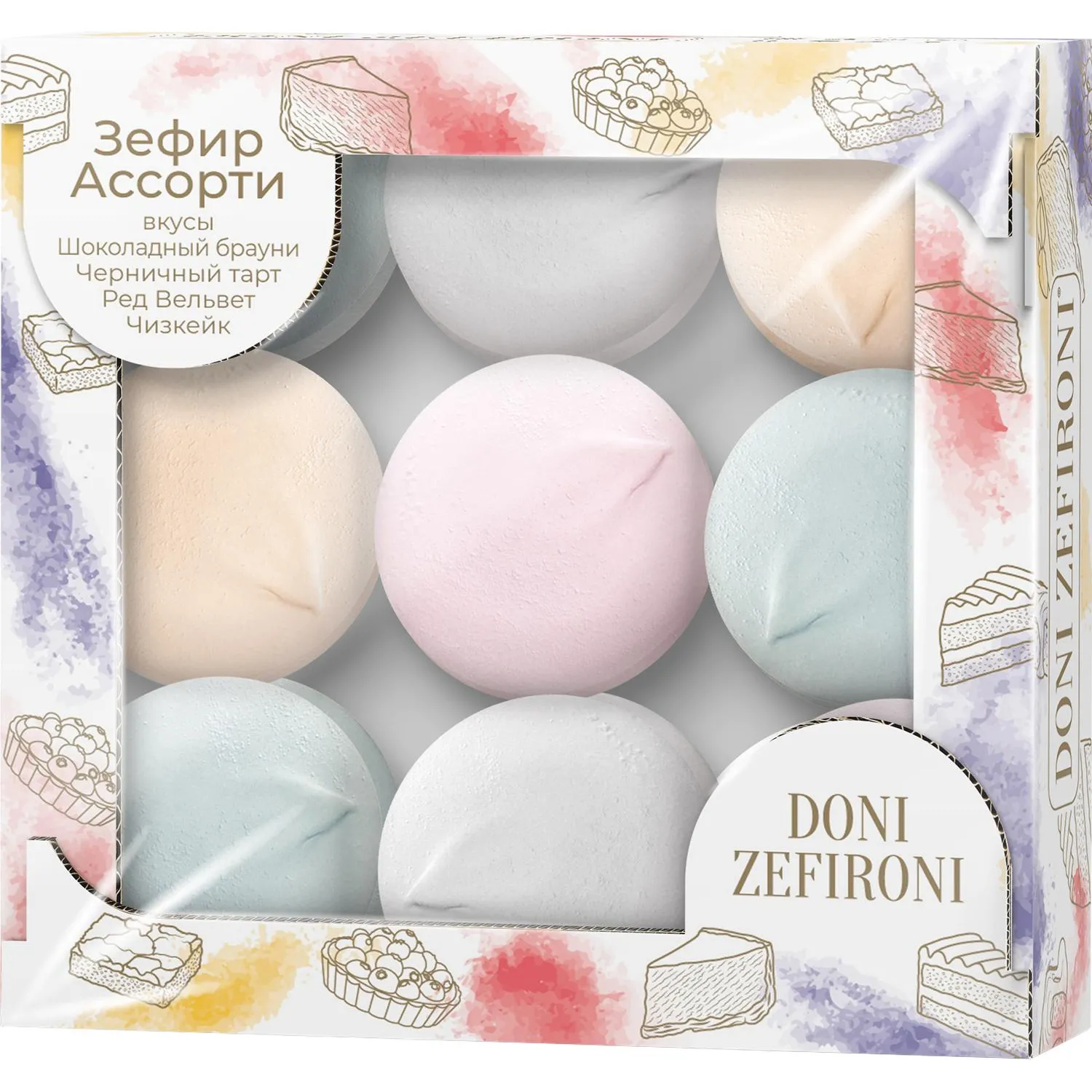 превью Зефир DONI ZEFIRONI Нева десертные вкусы ароматизированный, 315г