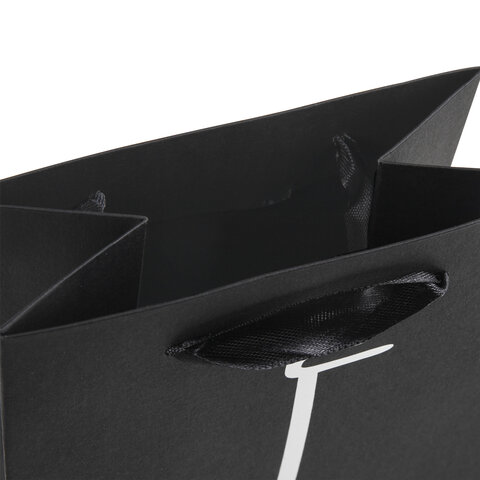 Пакет подарочный под бутылку 13×8.5×36 см ЗОЛОТАЯ СКАЗКА «Perfect Shape», тиснение фольгой, чёрный