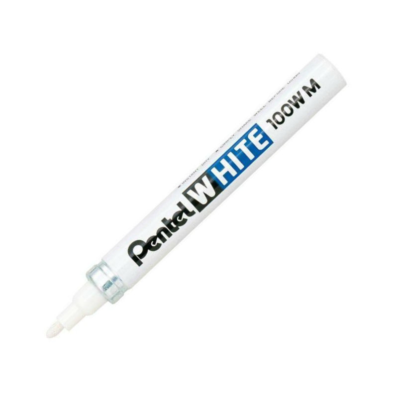 Маркер промышленный быстросохнущий PENTEL WHITE 100W (белый)