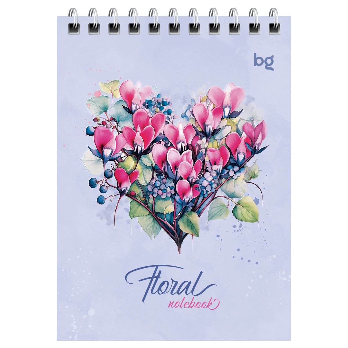 Блокнот А6 40л. на гребне BG «Floral notebook»
