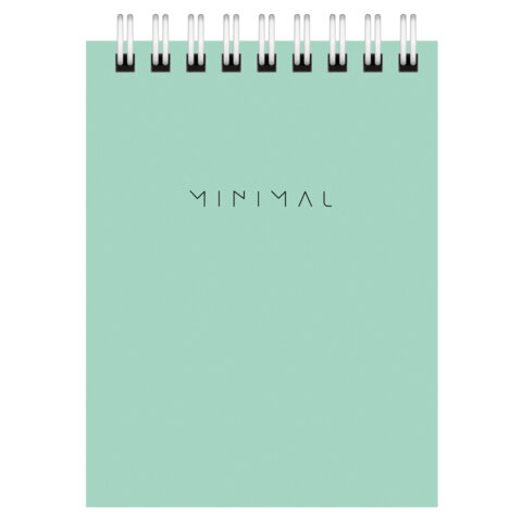 Блокнот МАЛЫЙ ФОРМАТ А7 75×105 мм, 40 л., гребень, картон, клетка, BRAUBERG «Minimal Pastel»