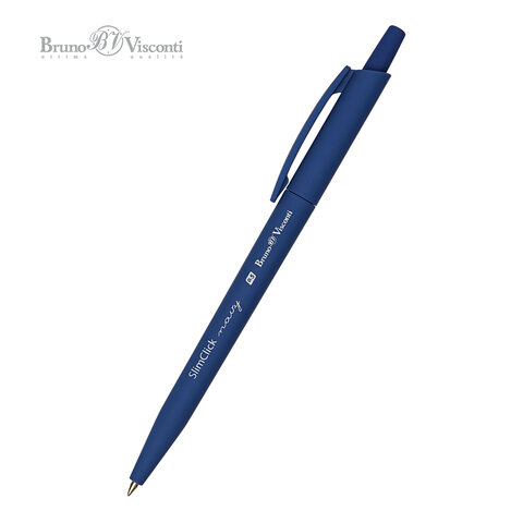 Ручка шариковая автоматическая BRUNO VISCONTI SlimClick NAVY, СИНЯЯ, линия 0.4мм, 20-