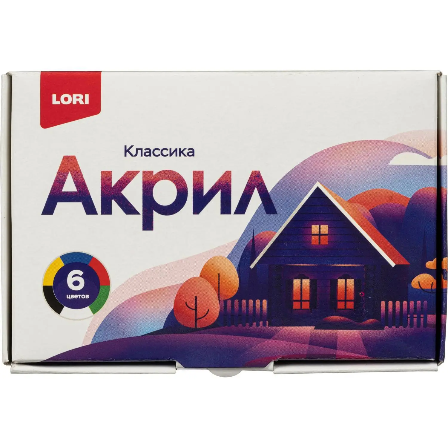 превью Краски акриловые Lori Классика 6 цветов по 15 мл
