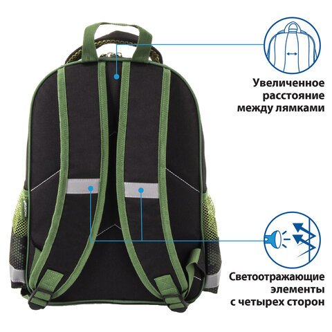 Рюкзак ПИФАГОР SCHOOL для начальной школыTank38×28х14 см229995