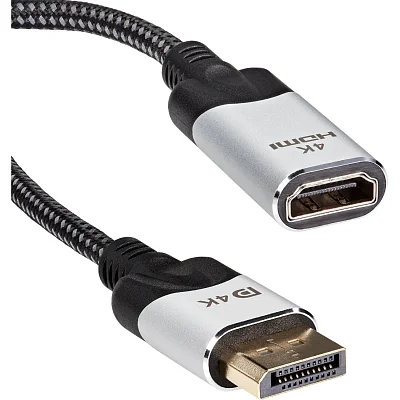 Адаптер DisplayPort(M) --- HDMI(F) 0.15m 4K@60Hz VCOM CG621M-0.15