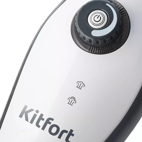Паровая швабра KITFORT KT-1008, 1500 Вт, 1 бар, объем 0.37 л, белая/серая