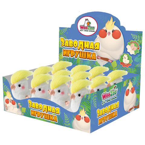 Игрушка мягкая заводная «Попугай», высота 10 см, WOOZOO (ВУЗУ)