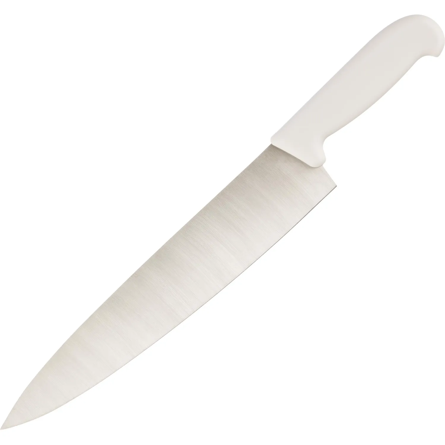 превью Нож поварской лез 300 мм толщ 2 мм 3Cr13 белая пластиковая ручка