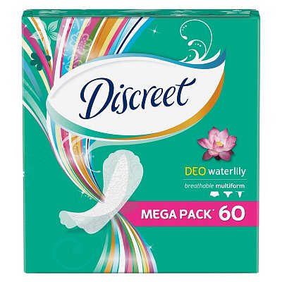 Прокладки женские ежедневные Discreet «Deo WaterLily Multiform», трио, 60шт. (ПОД ЗАКАЗ)