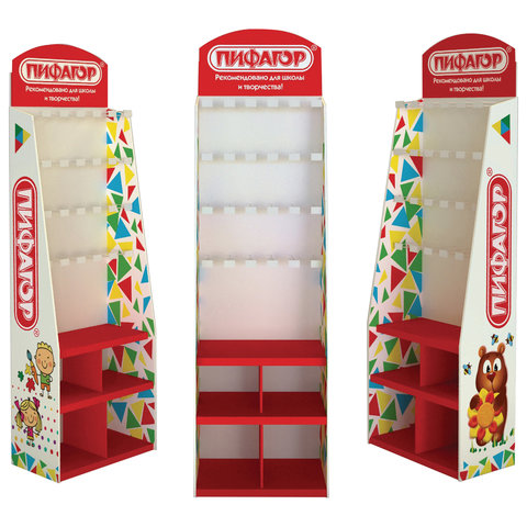 Стойка для размещения товара напольная ПИФАГОР, 200×60х40 см, 3 полки ...