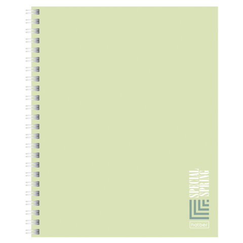 Тетрадь А5, 80 л., HATBER, гребень, линия, Soft-touch ламинация, «Special Spring» (микс в спайке), 090171