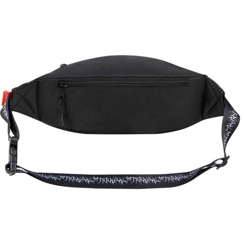 Сумка на пояс BRAUBERG RIO, два отделения, черная с белым, 38×12х8 см, 270822