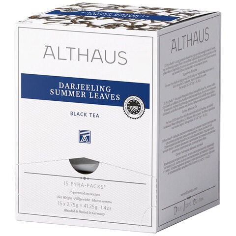 Чай ALTHAUS «Darjeeling Summer» черный, 15 пирамидок по 2.75 г, ГЕРМАНИЯ