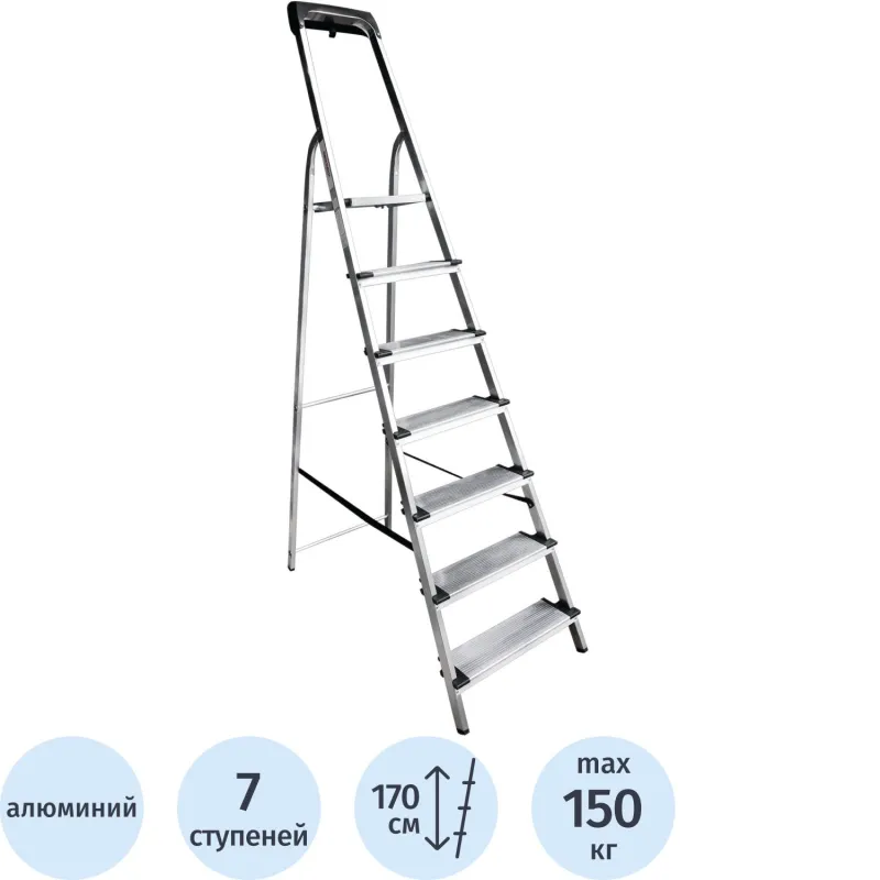 превью Стремянка алюминиевая Новая Высота NV 1118 7 ступеней (1118107)