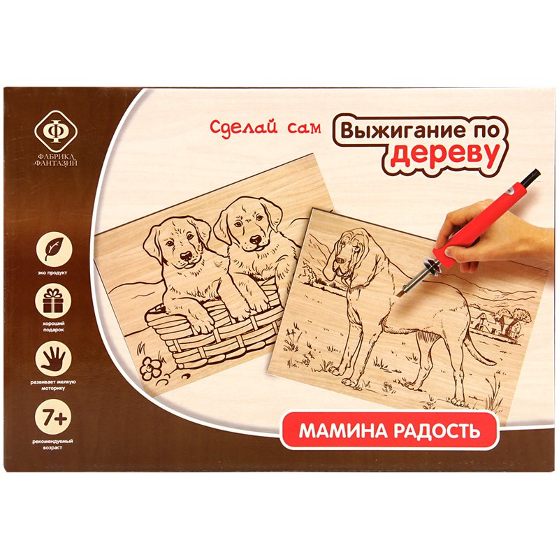превью Набор для выжигания Фабрика фантазий «Мамина радость» с прибором, 2*А5, картонная коробка
