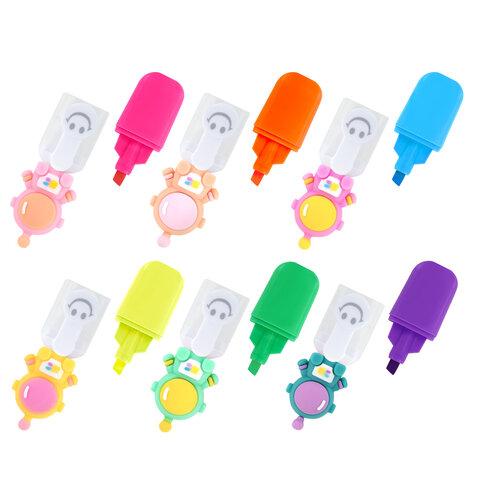 Набор текстовыделителей с топперами 6 ЦВЕТОВ НЕОН, «КОСМО», линия 1-4 мм, FUNSTER (ФАНСТЕР)