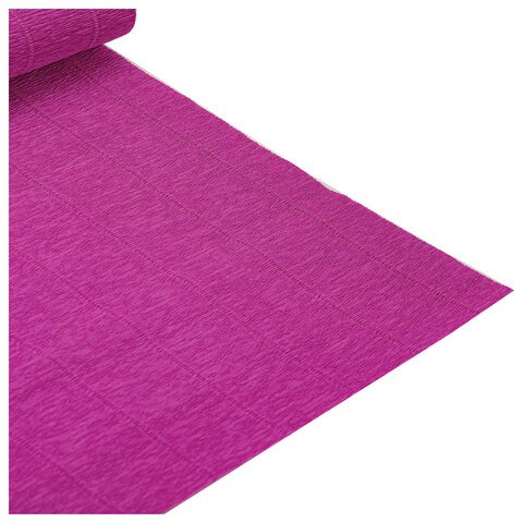 Бумага гофрированная (ИТАЛИЯ) 140 г/м2, цикламен (972), 50×250 см, BRAUBERG FLORE