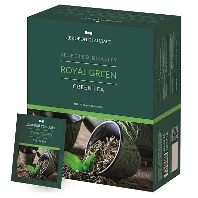 Чай Деловой Стандарт Royal Green tea зеленый 100 пакетиков