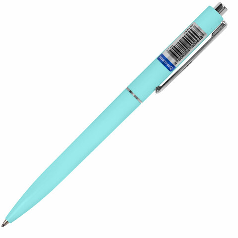 Ручка шариковая автоматическая BRAUBERG X17 PASTEL, СИНЯЯ, стандартный узел 0.7 мм, линия письма 0.5 мм