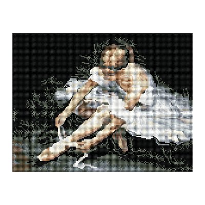 Алмазная мозаика ТРИ СОВЫ «Балерина», 30×40см, холст на деревянном подрамнике, картонная коробка с пластиковой ручкой