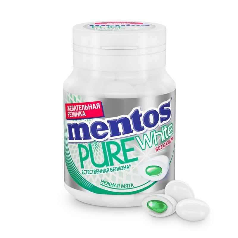 Жевательная резинка Mentos Pure Fresh Нежная мята 54 г
