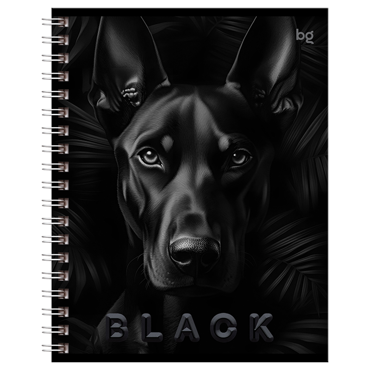 Тетрадь 96л., А5, клетка на гребне BG «Just Black», soft-touch ламинация, выб. лак