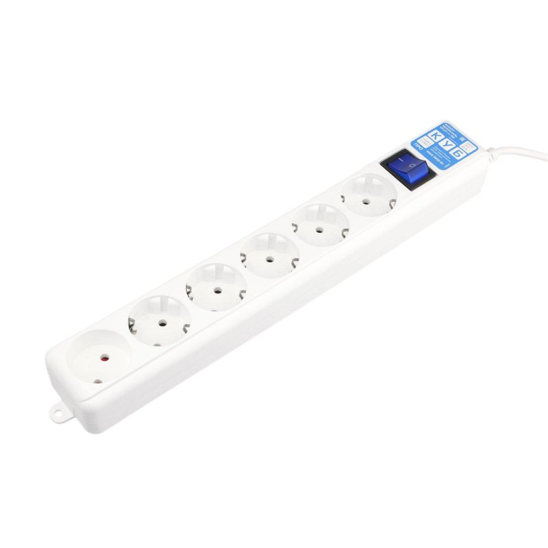 Сетевой фильтр Power Cube PRO, 5.0 м белый 16А/3.5кВт(SPL(5+1)-16B-P-5М)