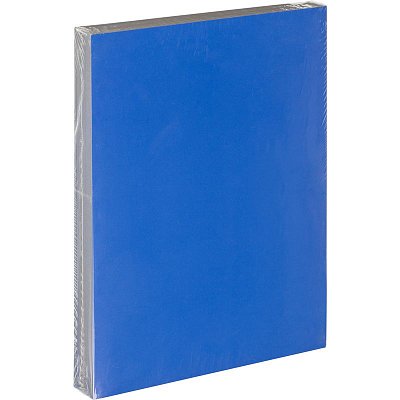 Обложки для переплета картонные А4 250 г/кв. м синие глянцевые (100 штук в упаковке)