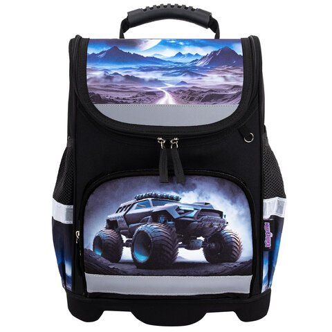 Ранец ЮНЛАНДИЯ WISE, 1 отделение, 3 кармана, устойчивое дно, Space driver, 37×29х15 см