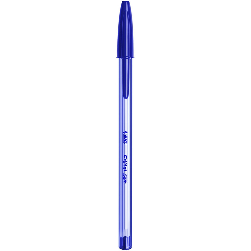 превью Ручка шариковая одноразовая неавтоматическая Bic Cristal Soft синяя (толщина линии 0.35 мм)