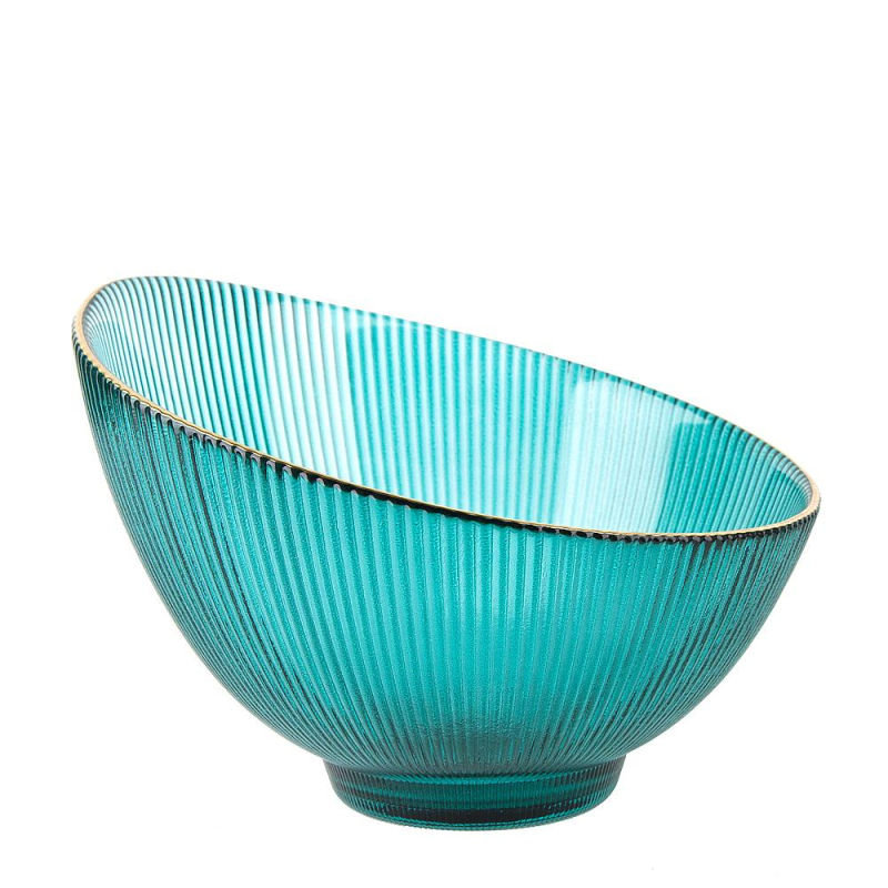 превью Салатник Frost stripe (зелен)d=17.2см h=12.5см v=650мл(стекло),9950317-4