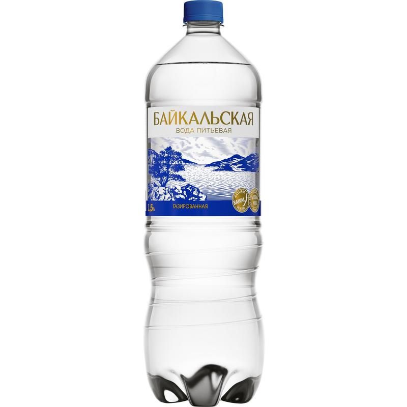 Вода питьевая Байкальская газированная 1.5 л (6 штук в упаковке)