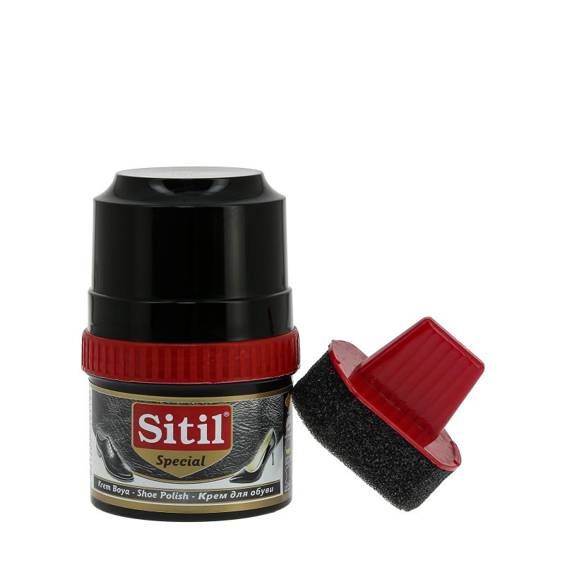 Крем для обуви Shoe Polish 60 ml, черн, крем-блеск, Sitil, 101.01 SKB