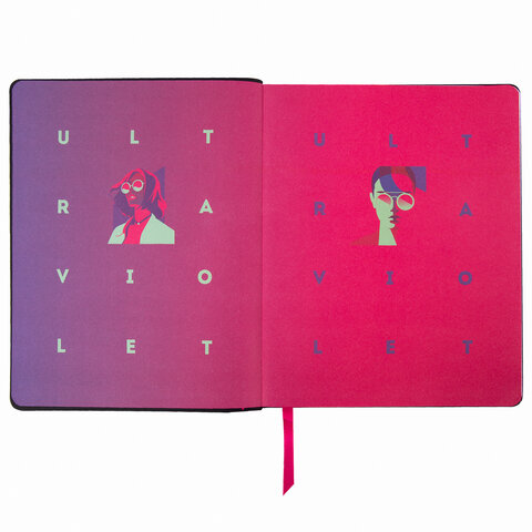 Тетрадь А5 (168×208мм) 80л, кожзам, клетка, бумага 70г/м, BRAUBERG_Серия_Название1, ко