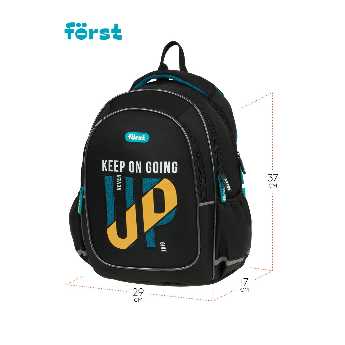 Рюкзак Först F-Cute «Up» 37×29×17 см, 3 отделения, 2 кармана, эргономичная спинка