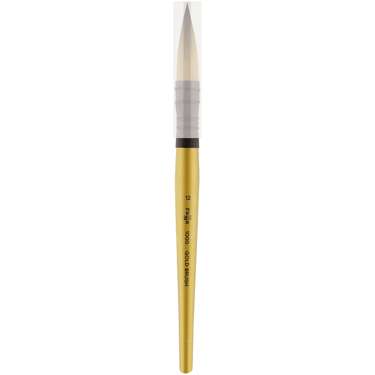 Кисть художественная синтетика Гамма «GOLD BRUSH», круглая №12, французское крепление, короткая ручка