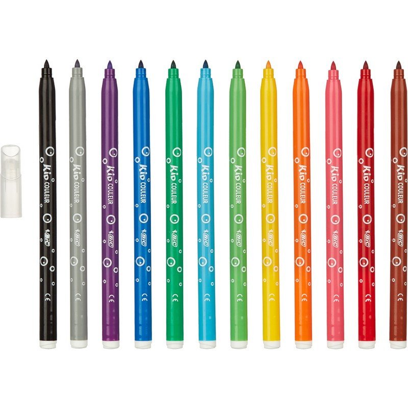 Фломастеры Bic Kid Couleur 12 цветов