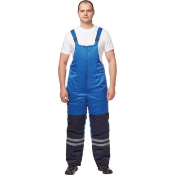 Костюм рабочий зимний мужской з03-КПК с СОП васильковый/синий (размер 56-58, рост 182-188)