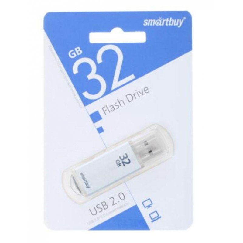 Флеш-память SmartBuy V-Cut 32GbUSB 2.0 серебристая