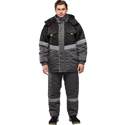 Куртка рабочая зимняя муж з43-КУ сер/черн (р.68-70) 182-188(серия З)